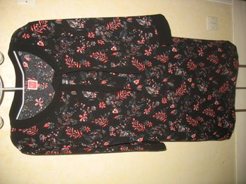 ROBE ML NOIRE A FLEURS "MISS CAPTAIN" - TAILLE 44 - n°05