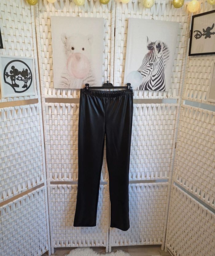 💕Jolie Legging bas evasé simili cuir fille 16ans inextenso 💕