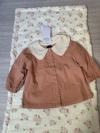 Blouse velour à col