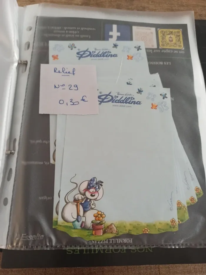 Feuille Diddl relief 29 0,30€