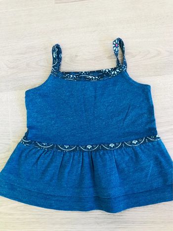 Débardeur bébé fille bleu 98 cm 3 ans