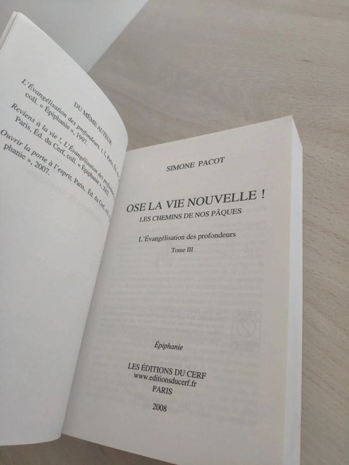 Livre ose la vie nouvelle les chemins Pâques Pacot évangélisation des profondeurs - photo numéro 7