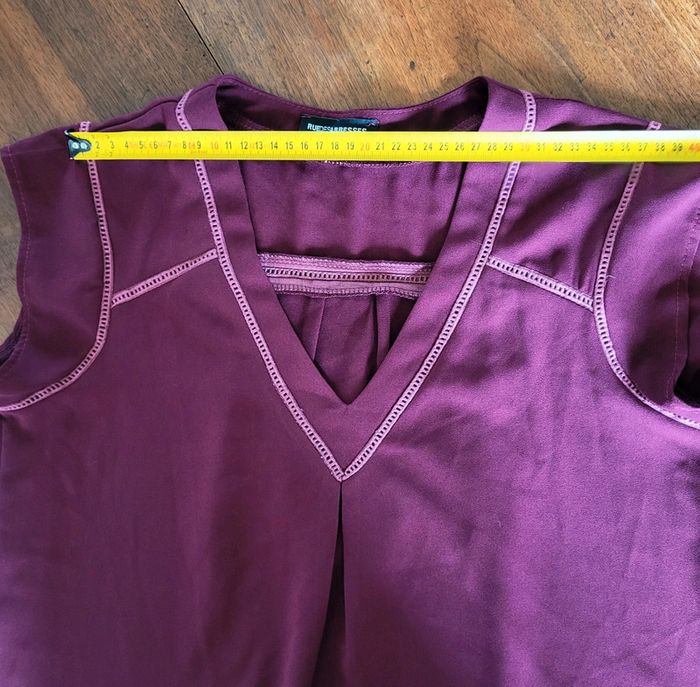 Robe manches courtes bordeaux prune Rue des Abbesses taille 3 ou 38 40 - photo numéro 10