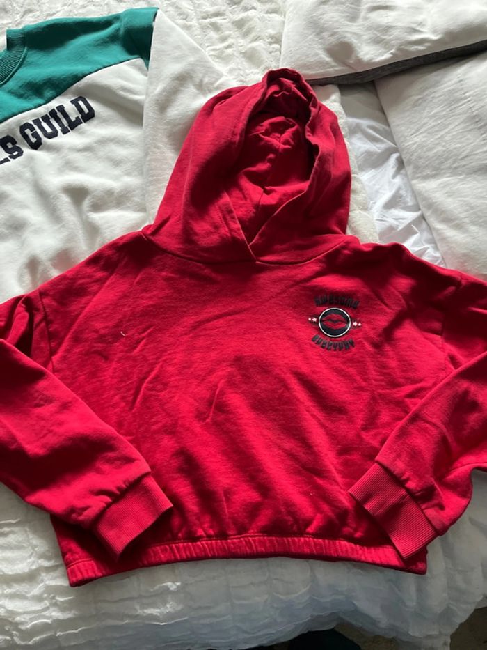 Lot de 2 sweat-shirt courts 12 ans - photo numéro 2