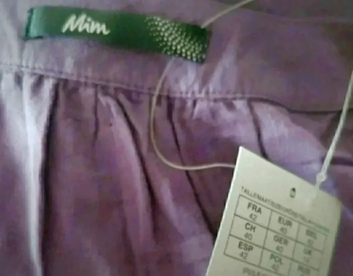 Robe violette/blanche Mim Taille 42 Neuve - photo numéro 8