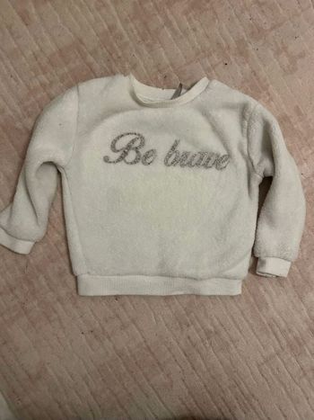 Pull chaud blanc Be Brave Orchestra 2 ans