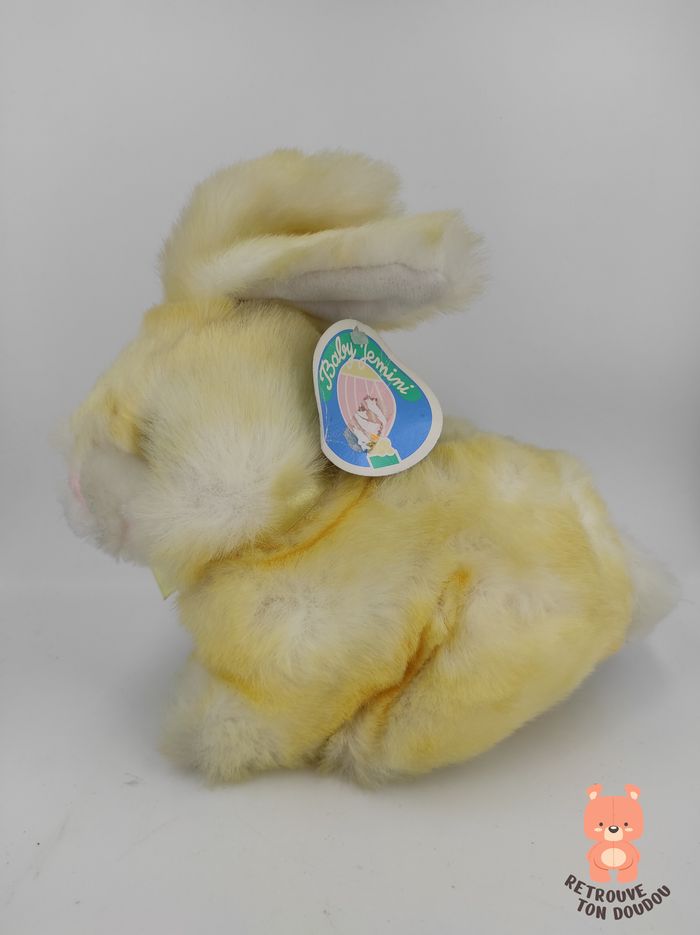 Peluche Lapin Jaune et Blanc Jemini Vintage
