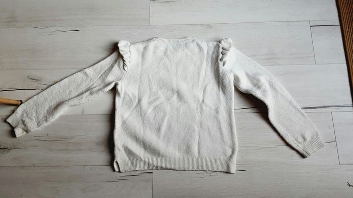 Vêtement fille pull blanc cœur doré Kiabi 12 ans - photo numéro 4