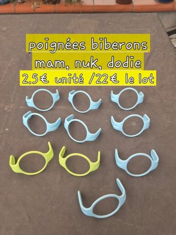 Poignée / poignet pour biberon mam, nuk et dodie