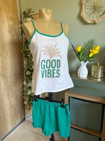 Pyjama short et top bretelles femme 40/42