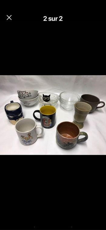 Lot de meugs et bols