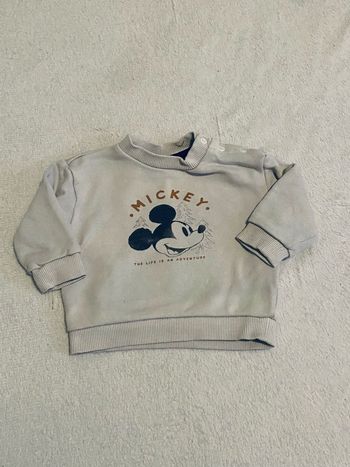 Pull Mickey Disney 6 mois – Rose clair/beige, super mignon, TBE