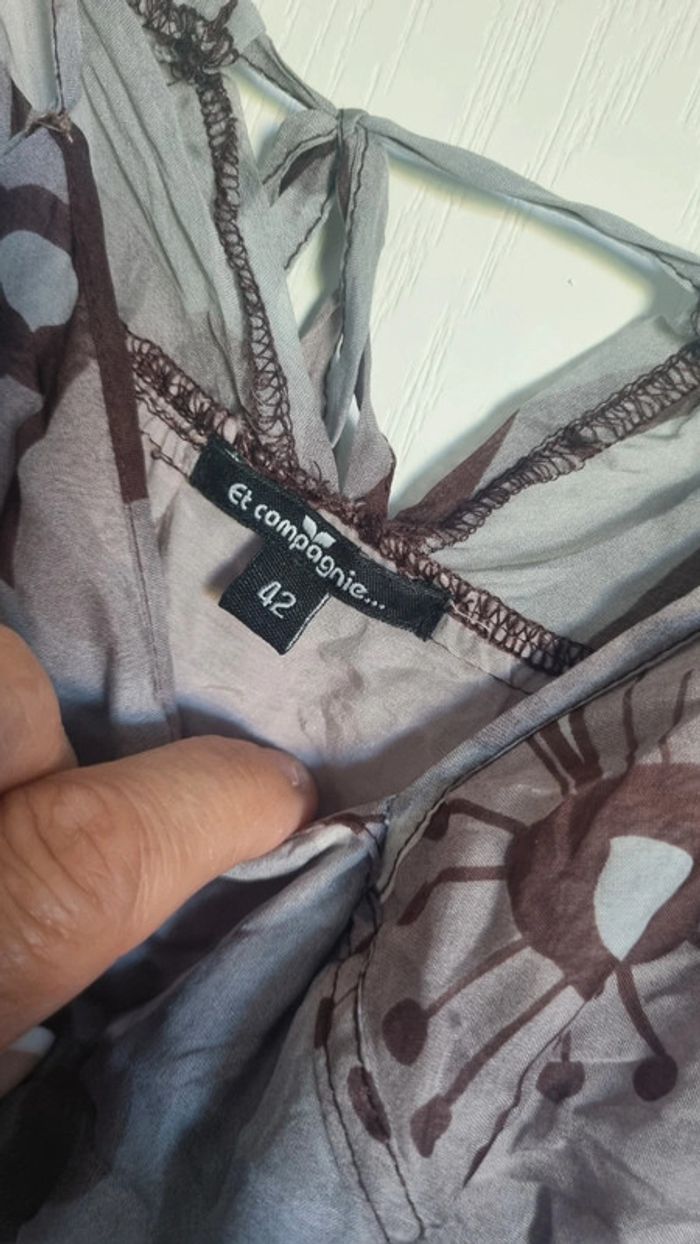 Robe été longue avec pochette rangement neuve à bretelles doublée 42 sympa p cet été - photo numéro 4