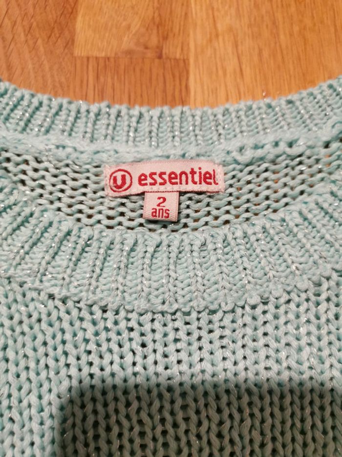 Pull grosse maille bleu pailleté 23 mois U Essentiel - photo numéro 2