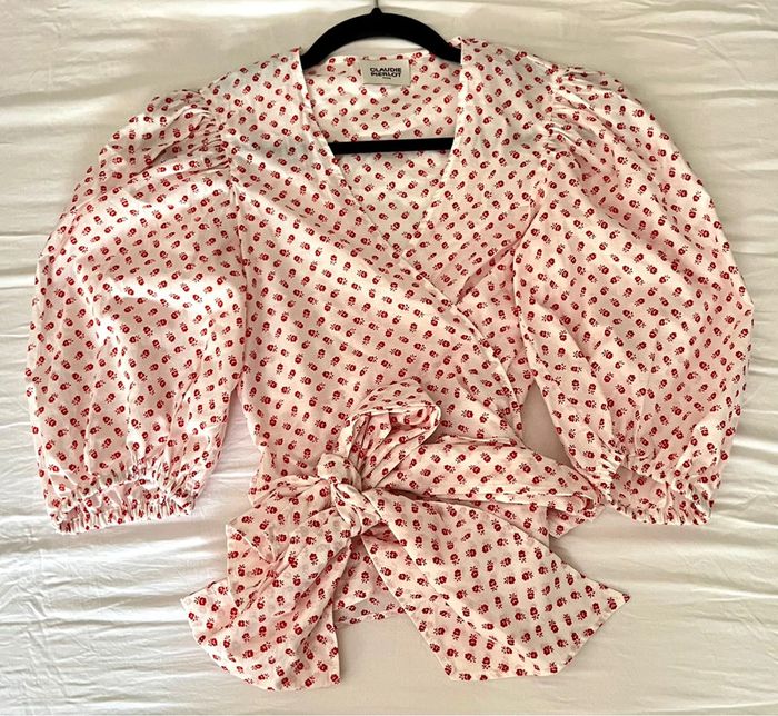 Blouse Bambino Claudie Pierlot imprimée fleurs Taille 36 - photo numéro 2