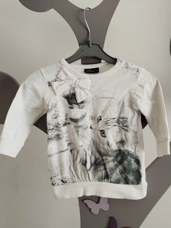 Sweat blanc imprimé Influx taille 6 mois