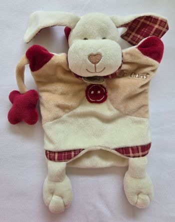 Doudou plat marionnette chien Mr Ouaf- Baby Nat