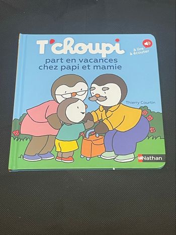 Livre Tchoupi part en vacances chez papi et mamie