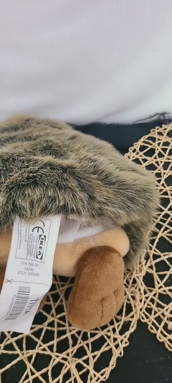 Peluche marionnette hérisson IKEA Titta marron beige 29 cm - photo numéro 3