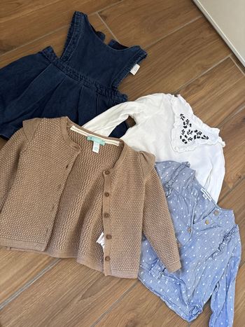 Lot de vêtements pour filles, robe, T-shirt veste légère chemise