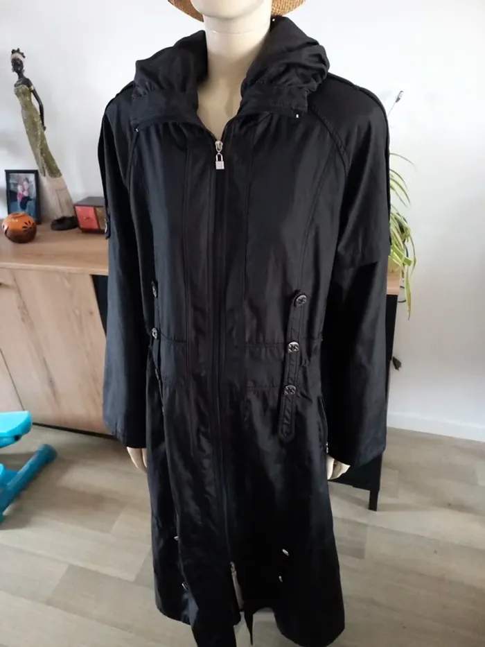 Long manteau noir femme T44 - photo numéro 2