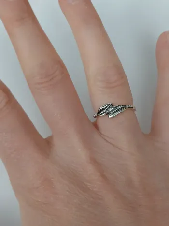 Bague argentée tendance en acier inoxydable