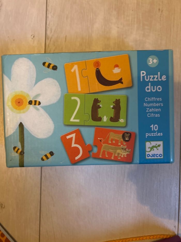 Lot puzzle djeco et petit train à tirer - photo numéro 5