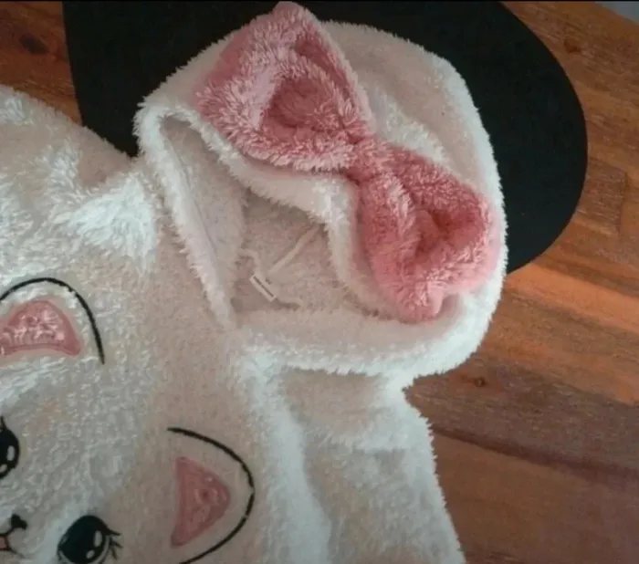 Jolie sweat à capuche pilou chat 5ans shein - photo numéro 4