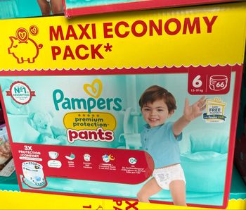 Un carton de couches Pampers, premium protection pants taille 6