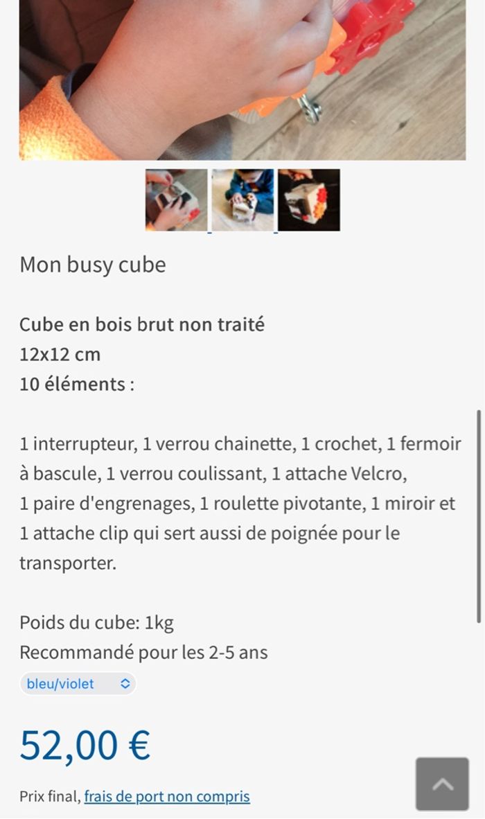 Cube activité mon busy board - photo numéro 2