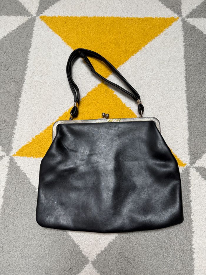 Sac à mains en cuir vintage - photo numéro 2