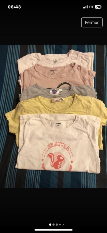 Lot de 5 t shirt fille