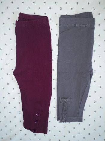 2 leggings 9 mois