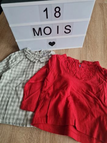 Lot T-shirt ML 18 mois