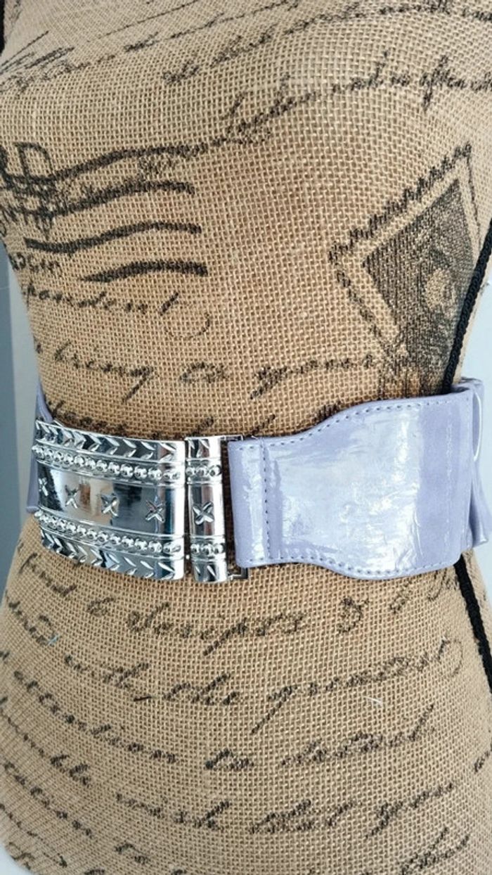 Ceintures 70 cm élastique lilas argenté femme - photo numéro 4