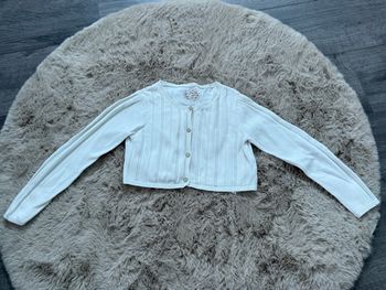 Gilet court boléro blanc fille 6 ans Sergent Major
