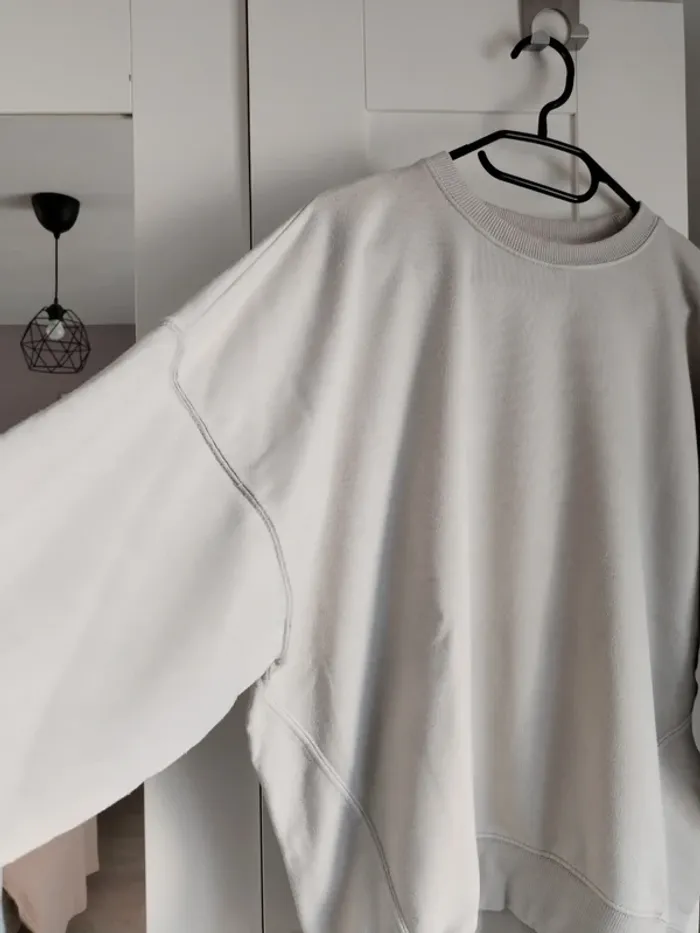 Sweat large couleur gris crème - photo numéro 4