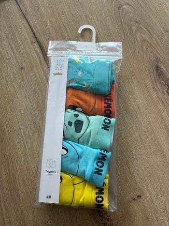 Lot de 5 caleçons enfants Pokémon - Neufs, tailles 98/104 (2-4 ans)