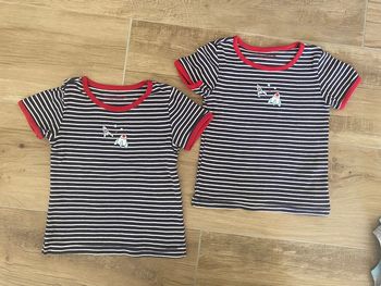 2 tshirt / maillot sergent major 3 ans 98cm TBE