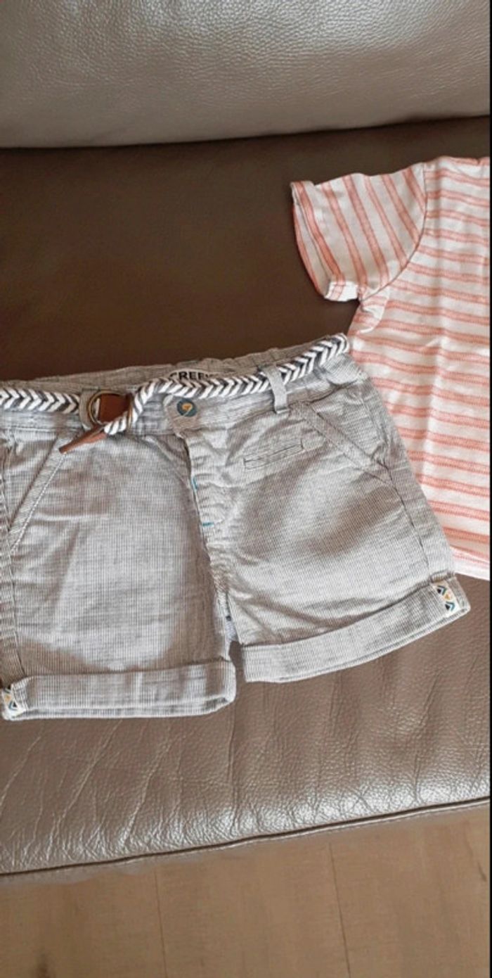 Ensemble short +tee shirt +ceinture Creeks 2 ans - photo numéro 5