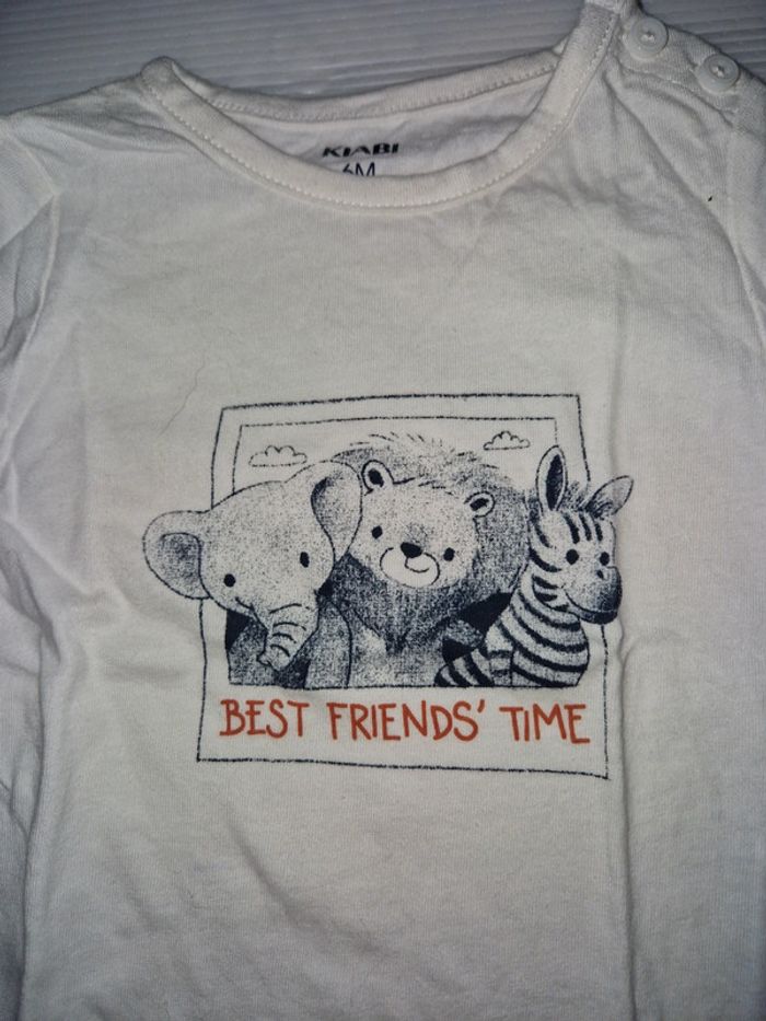 Tee shirt manches longues bébé garçon 6 mois (63-69 cms) - photo numéro 2