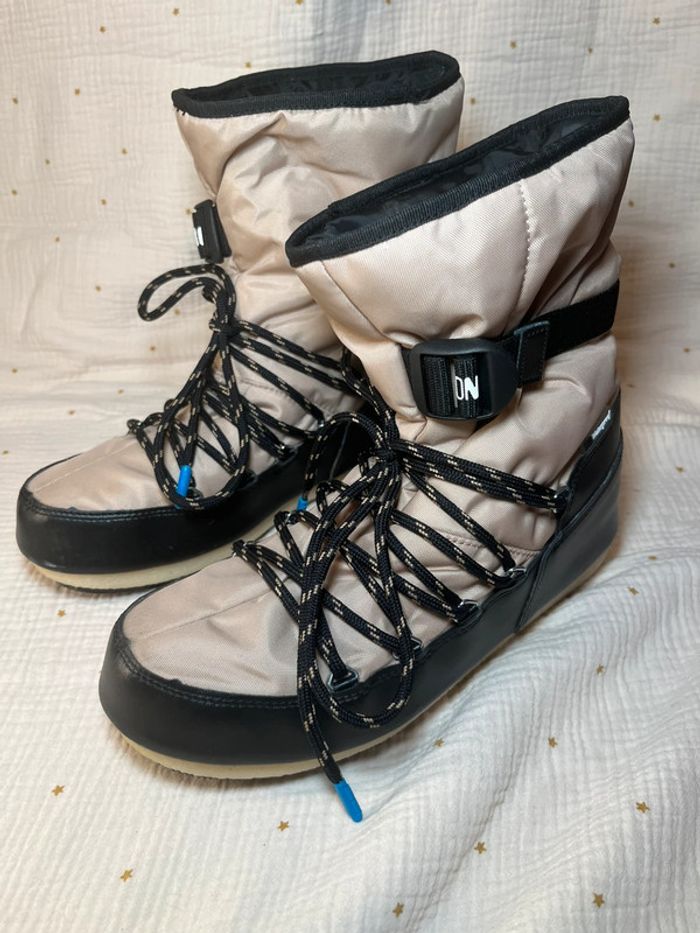 Moon boot - beige et noir - 41