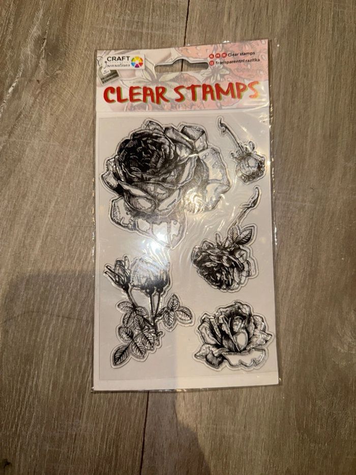 Tampon rose neuf craft