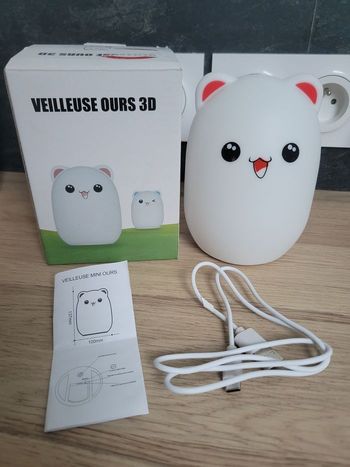 Veilleuse ours silicone 