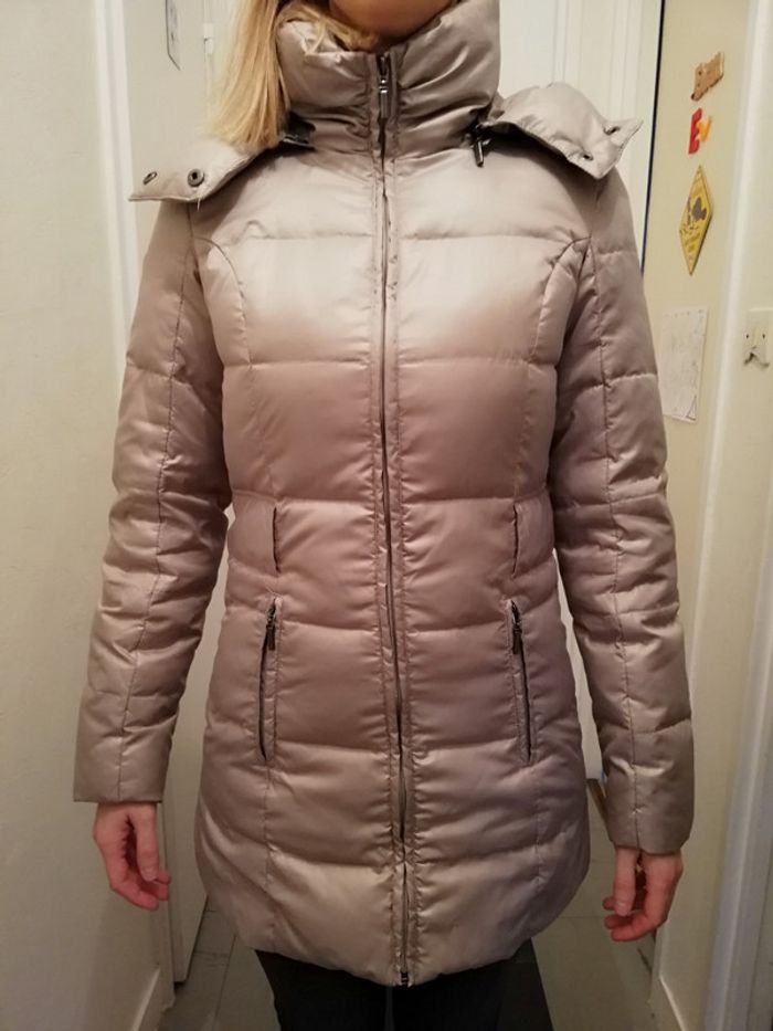 Doudoune camaieu beige irisee