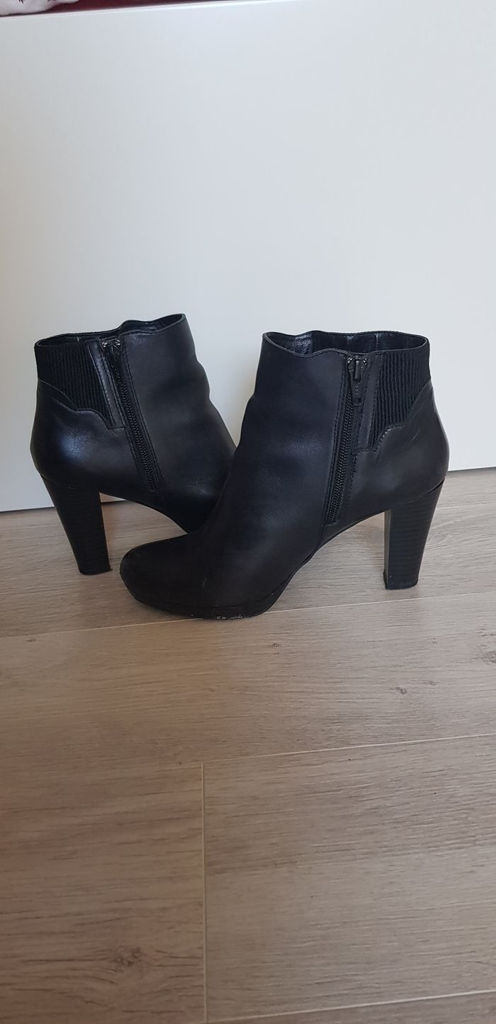 Bottines à talons en cuire - photo numéro 2