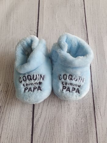 Chaussons bleu 0/6 mois