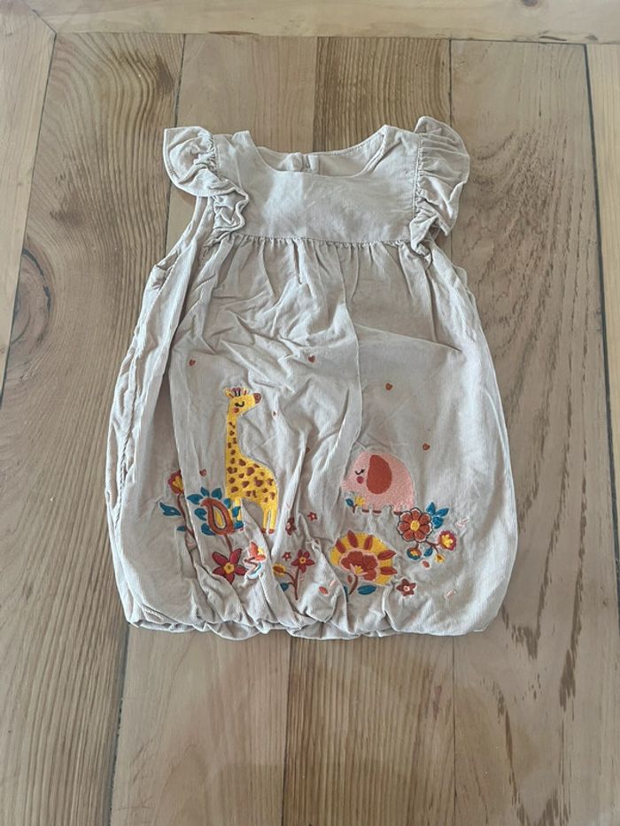🌸 Robe en velours d’hiver – 24 mois – Du Pareil au Même 🦒🐘