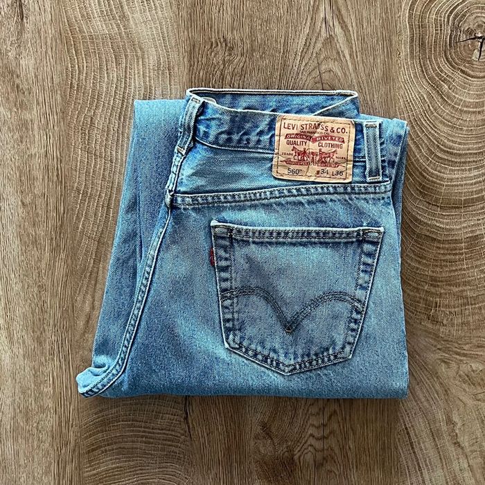 Jean/pantalon bleu clair Levi's 560 pour homme, taille : W 34 (44 taille française)