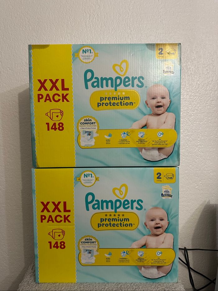 Lot 2 pack Pampers taille 2